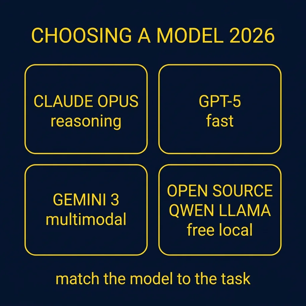 Diagram for Choosing an AI model in 2026